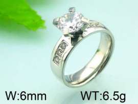 Stainless Steel Stone&Crystal Ring