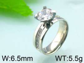 Stainless Steel Stone&Crystal Ring