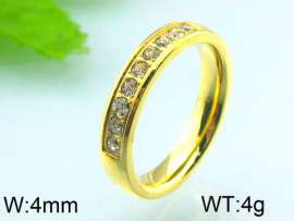 Stainless Steel Stone&Crystal Ring