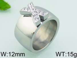 Stainless Steel Stone&Crystal Ring