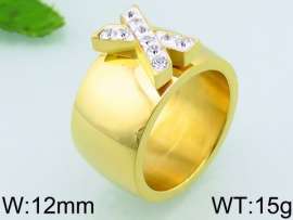 Stainless Steel Stone&Crystal Ring