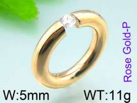 Stainless Steel Rose Gold-plating Ring