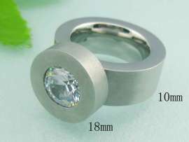 Stainless Steel Stone&Crystal Ring
