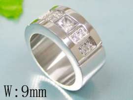 Stainless Steel Stone&Crystal Ring
