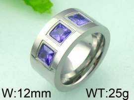Stainless Steel Stone&Crystal Ring