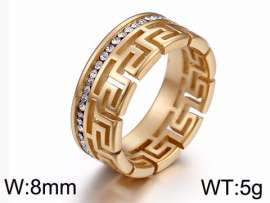Stainless Steel Stone&Crystal Ring