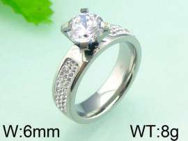 Stainless Steel Stone&Crystal Ring