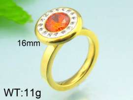 Stainless Steel Stone&Crystal Ring