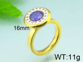 Stainless Steel Stone&Crystal Ring