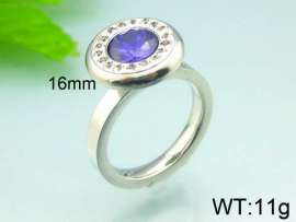 Stainless Steel Stone&Crystal Ring