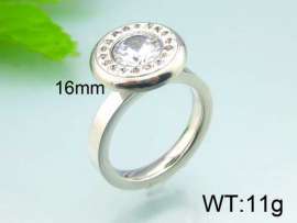 Stainless Steel Stone&Crystal Ring