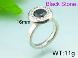 Stainless Steel Stone&Crystal Ring