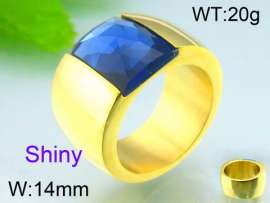 Stainless Steel Stone&Crystal Ring