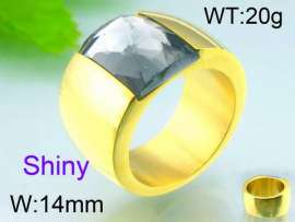 Stainless Steel Stone&Crystal Ring