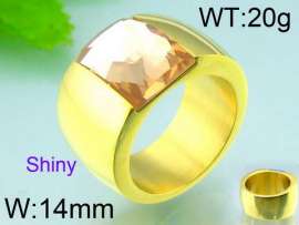 Stainless Steel Stone&Crystal Ring