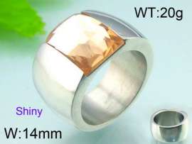 Stainless Steel Stone&Crystal Ring