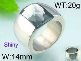 Stainless Steel Stone&Crystal Ring