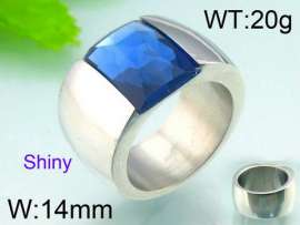 Stainless Steel Stone&Crystal Ring