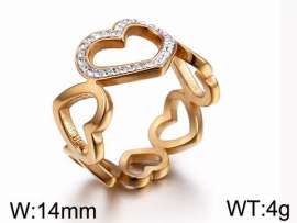 Stainless Steel Stone&Crystal Ring