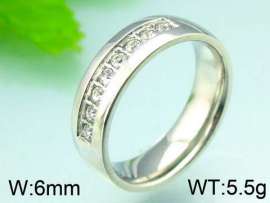 Stainless Steel Stone&Crystal Ring