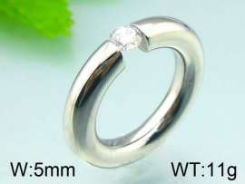 Stainless Steel Stone&Crystal Ring