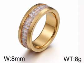 Stainless Steel Stone&Crystal Ring