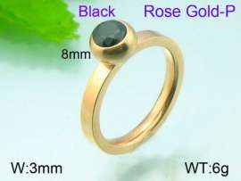 Stainless Steel Stone&Crystal Ring
