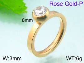 Stainless Steel Stone&Crystal Ring