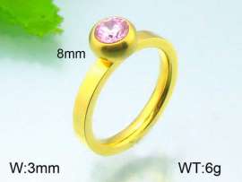 Stainless Steel Stone&Crystal Ring