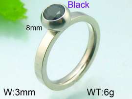 Stainless Steel Stone&Crystal Ring