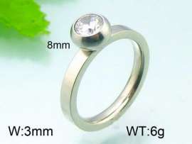 Stainless Steel Stone&Crystal Ring