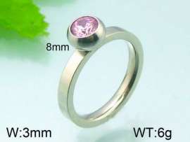 Stainless Steel Stone&Crystal Ring