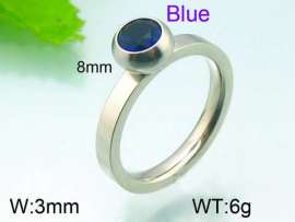Stainless Steel Stone&Crystal Ring