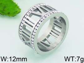 Stainless Steel Stone&Crystal Ring