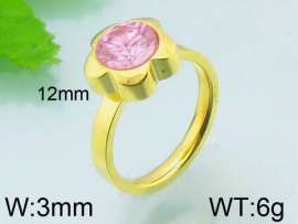 Stainless Steel Stone&Crystal Ring