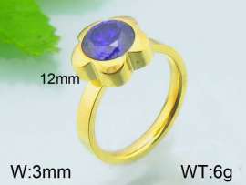 Stainless Steel Stone&Crystal Ring