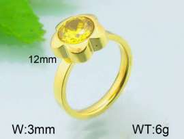 Stainless Steel Stone&Crystal Ring