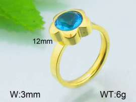 Stainless Steel Stone&Crystal Ring