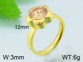Stainless Steel Stone&Crystal Ring