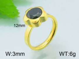 Stainless Steel Stone&Crystal Ring