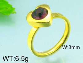 Stainless Steel Stone&Crystal Ring