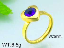 Stainless Steel Stone&Crystal Ring
