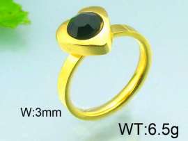 Stainless Steel Stone&Crystal Ring