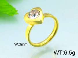 Stainless Steel Stone&Crystal Ring