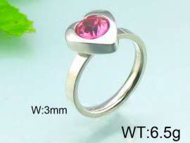 Stainless Steel Stone&Crystal Ring