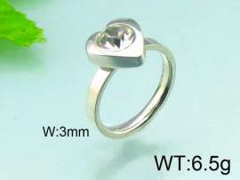 Stainless Steel Stone&Crystal Ring