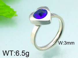 Stainless Steel Stone&Crystal Ring