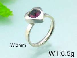Stainless Steel Stone&Crystal Ring