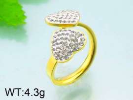 Stainless Steel Stone&Crystal Ring
