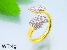 Stainless Steel Stone&Crystal Ring